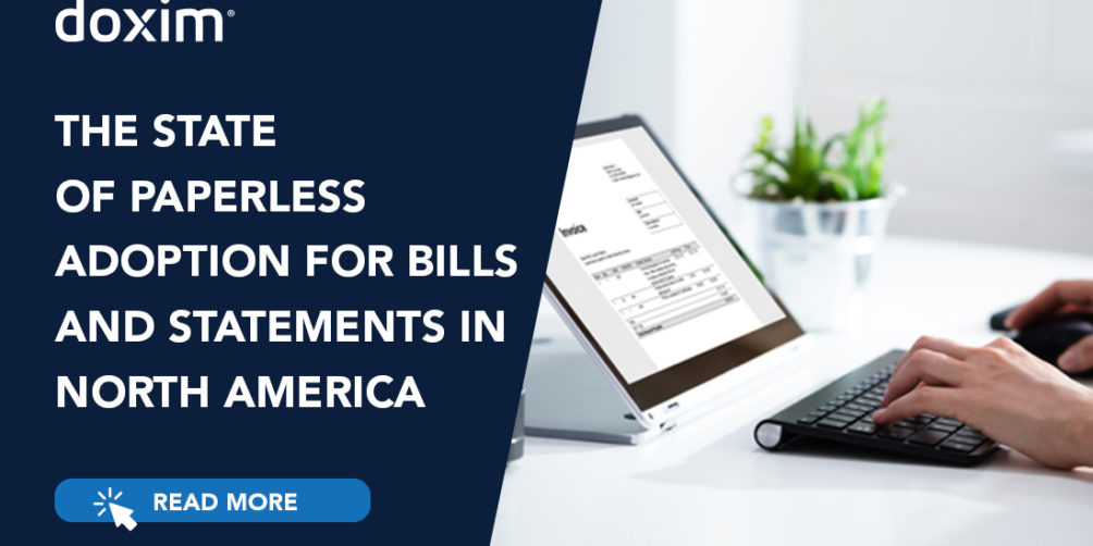 THE STATE OF PAPERLESS ADOPTION FOR BILLS AND STATEMENTS IN NORTH AMERICA