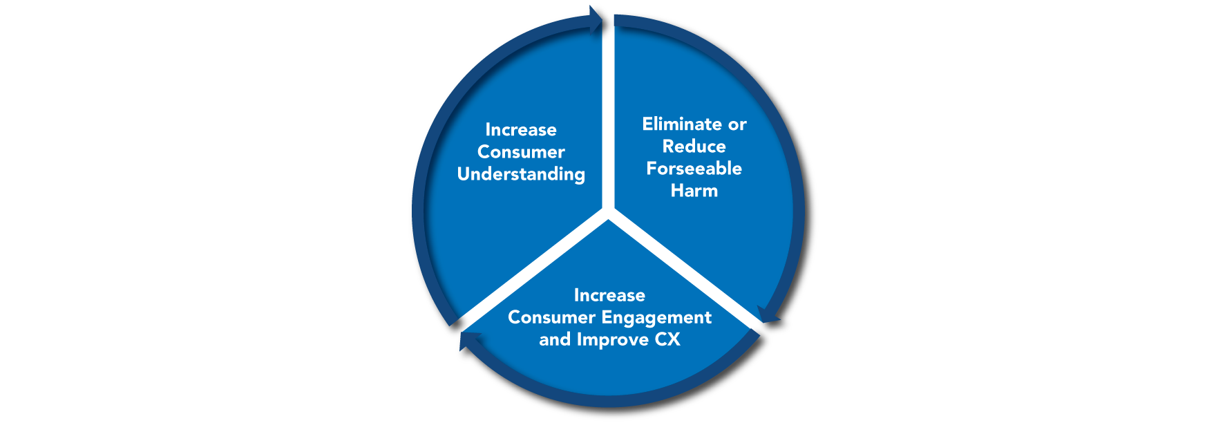Increase consumer understanding, Eliminate or reduce forseeable harm, Increase consumer engagement and Improve CX