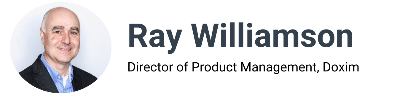 speaker: Ray Williamson Director of Product Management
