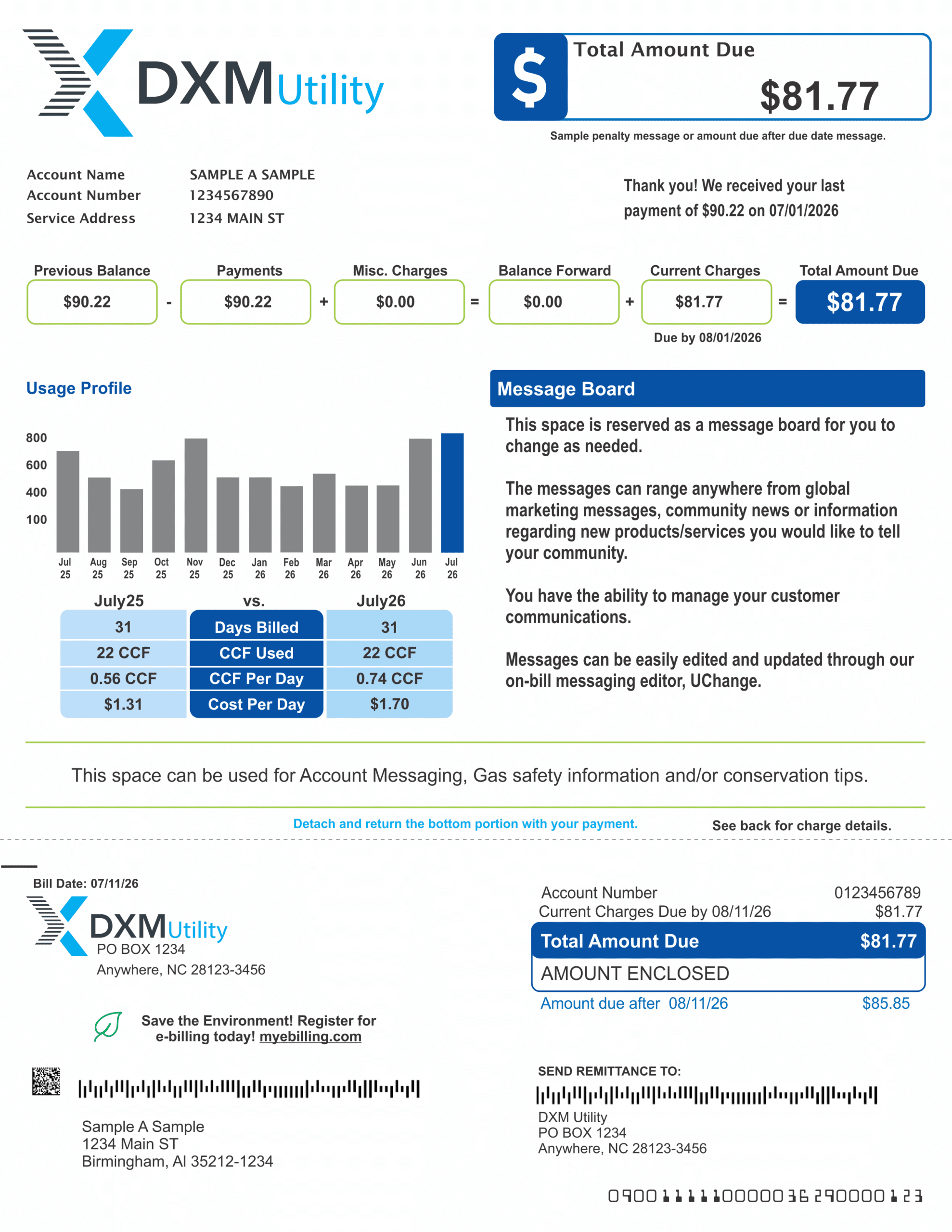 DXM Utility Statement